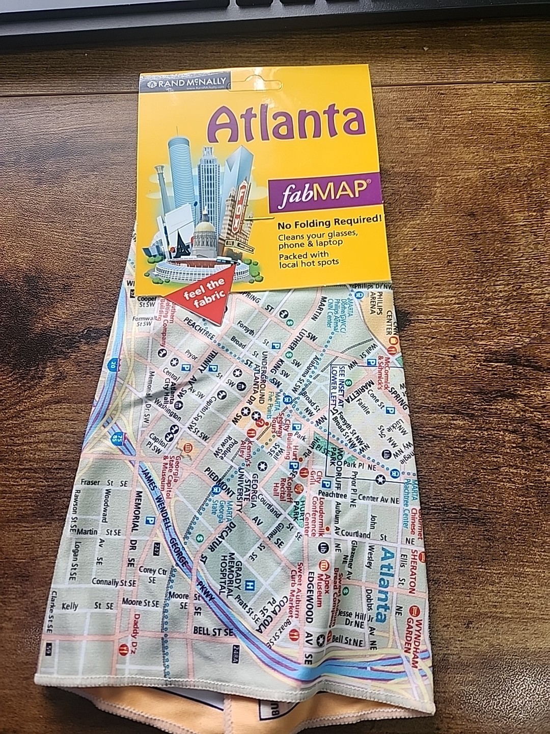 Atlanta, Georgia, Street Map, by Rand McNally Fabric Map.