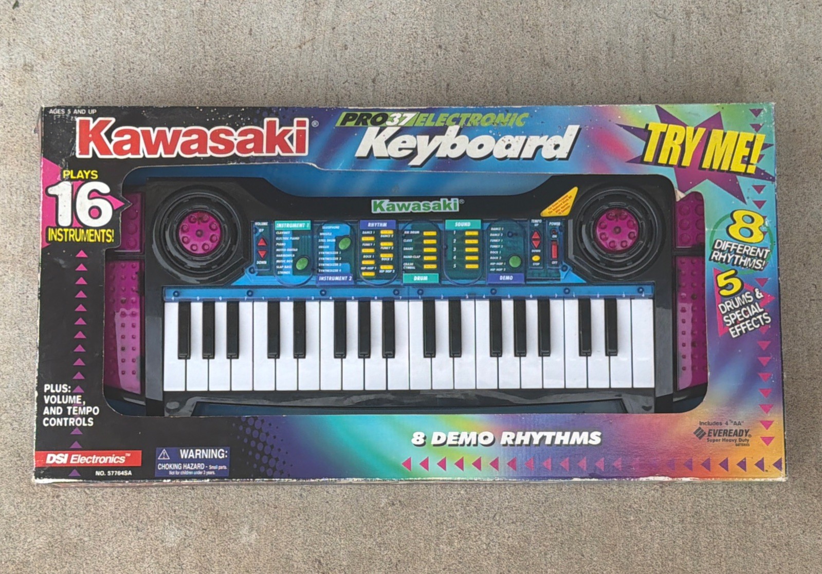 NEW Kawasaki Audio Pro 37 Electronic Keyboard Record & Play Your Own Music Vtg