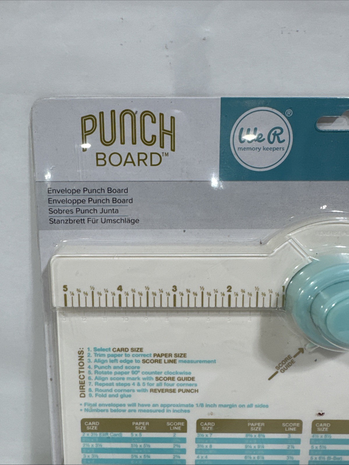We R Memory Keepers Envelope Punch Board New Sealed ShB