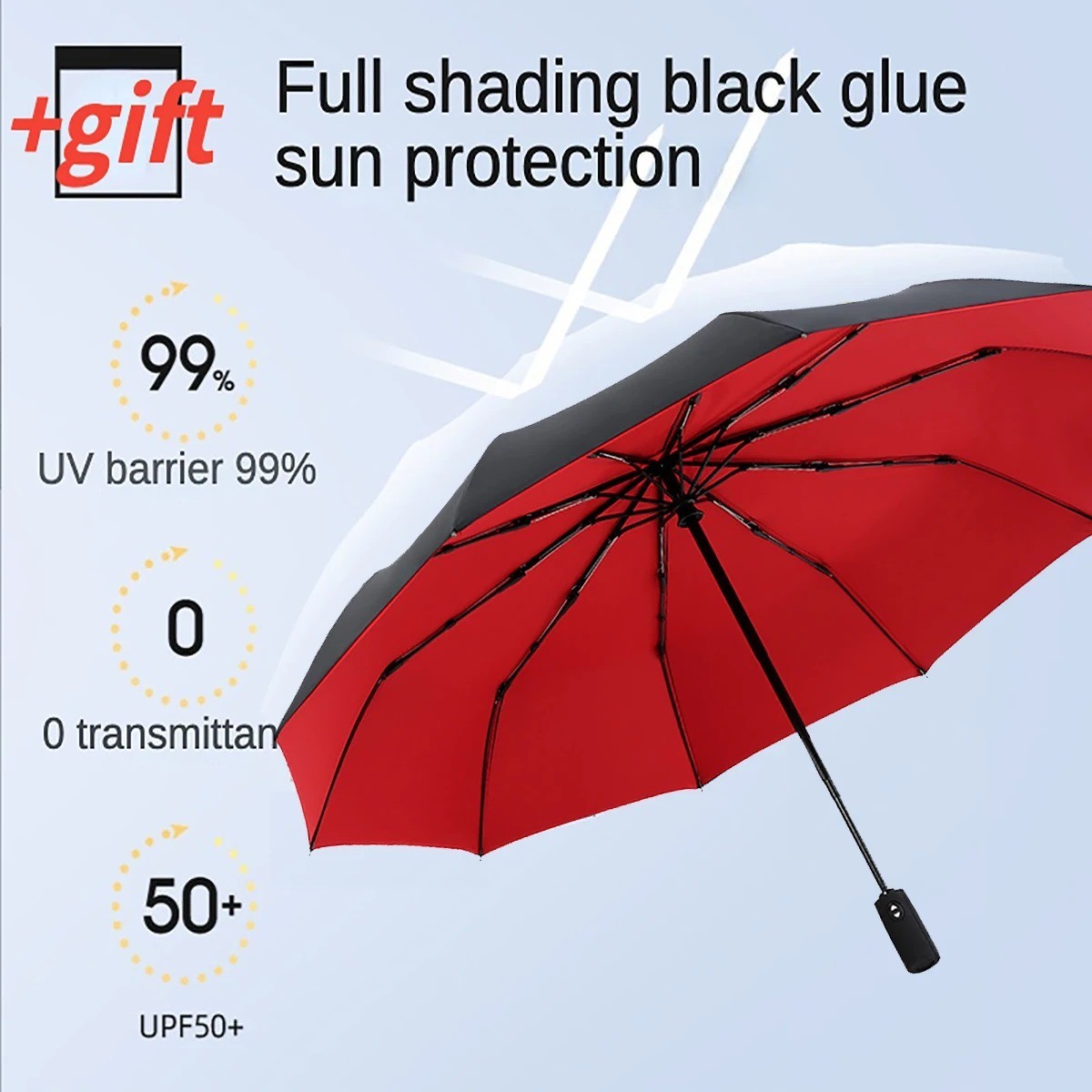 Strong Windproof Compact Umbrella Automatic Open Close Rain Travel Umbrella