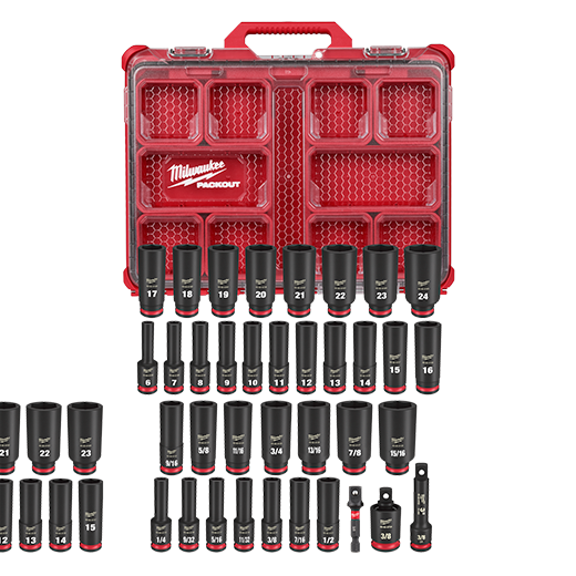 Milwaukee 49-66-6805 SHOCKWAVE Impact Duty Socket 3/8 Dr 36PC PACKOUT Set