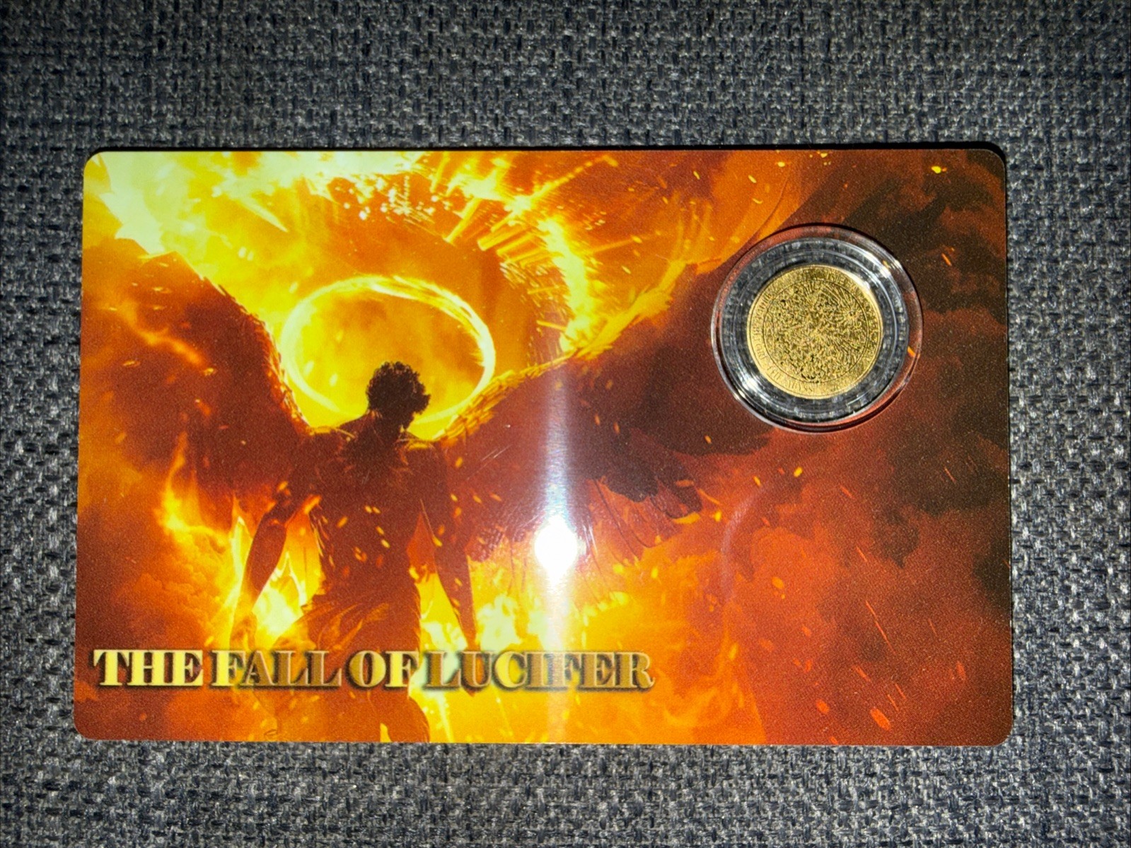 1/1000 oz Gold Coin 2026 Liberia The Fall of Lucifer .9999 Gold Coin in Card New