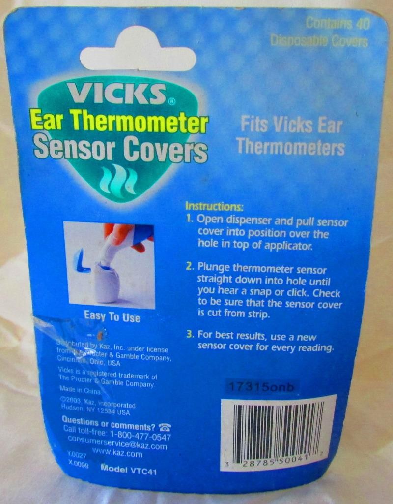 Vicks Ear Thermometer Sensor Covers NEW other VTC41 discontinued