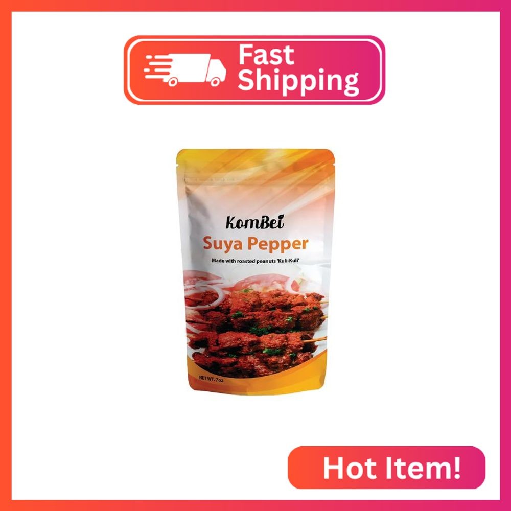 Kombei Suya Spice - Authentic Nigerian Yaji, Premium African Seasoning Powder |