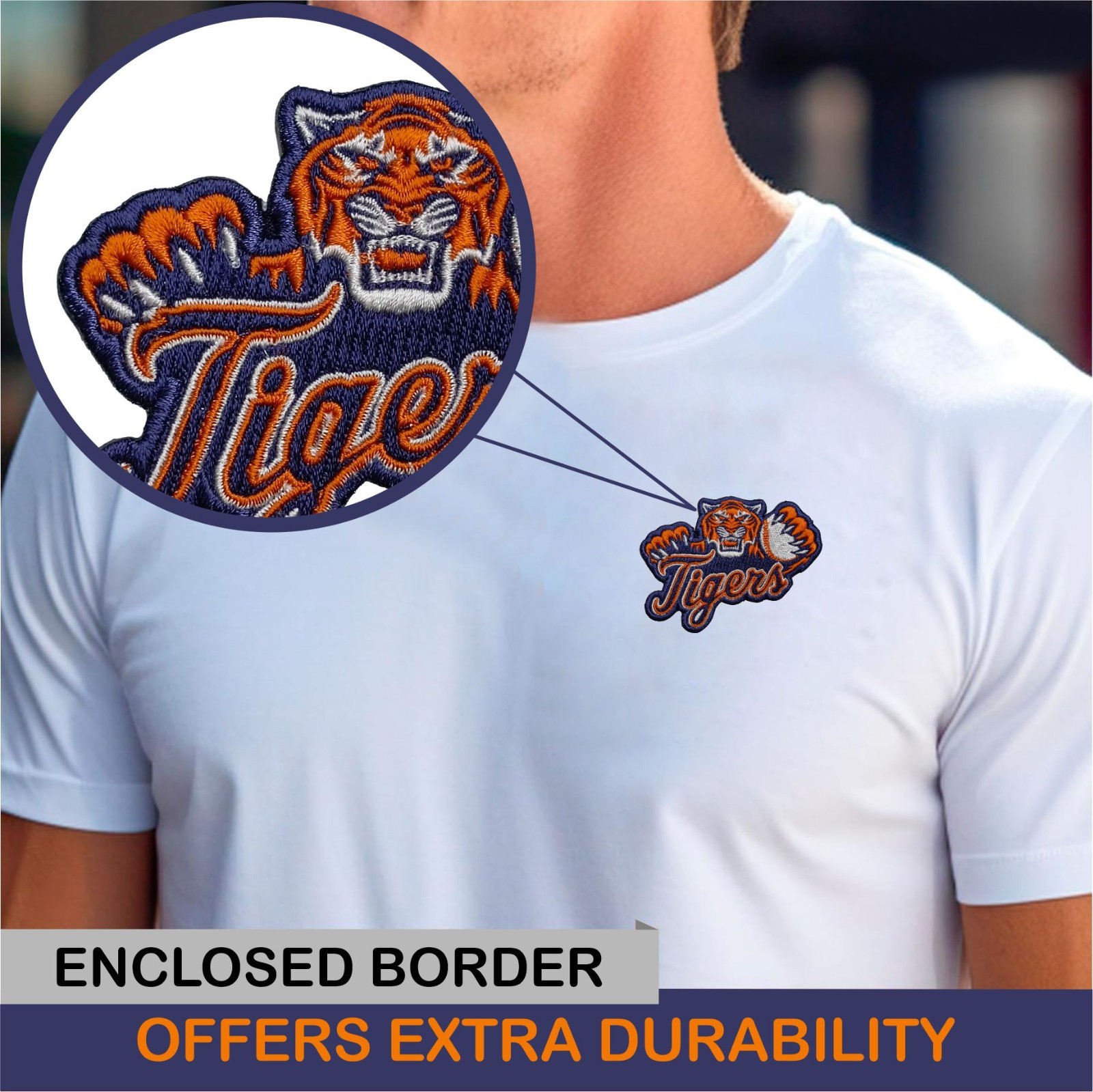 Detroit Tigers MLB Baseball Team Logo Iron On Patch-Sew Patch-Embroidered Patch