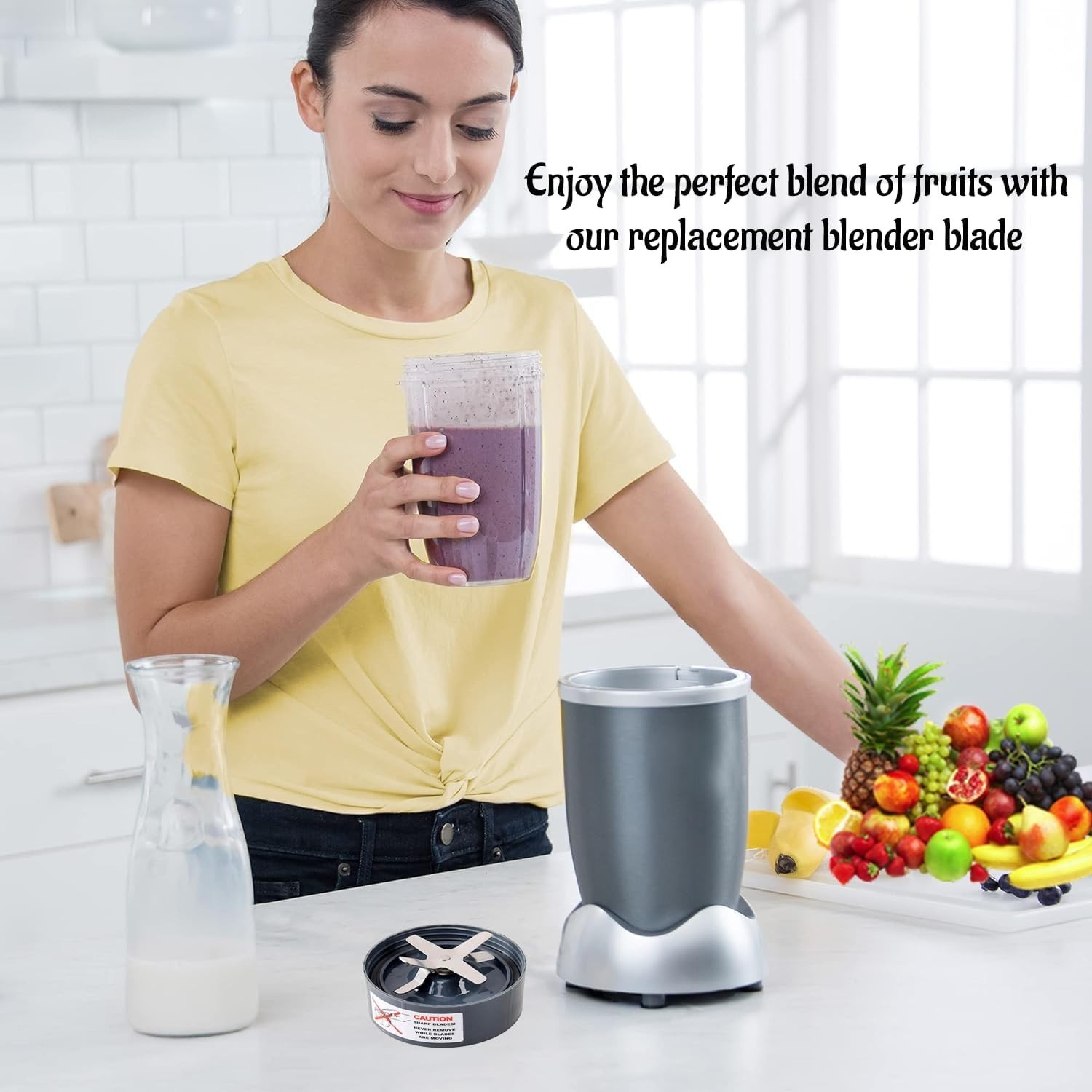 2 Pack Extractor Blades Replacement for NutriBullet NB-101S NB-101B 600W 900W