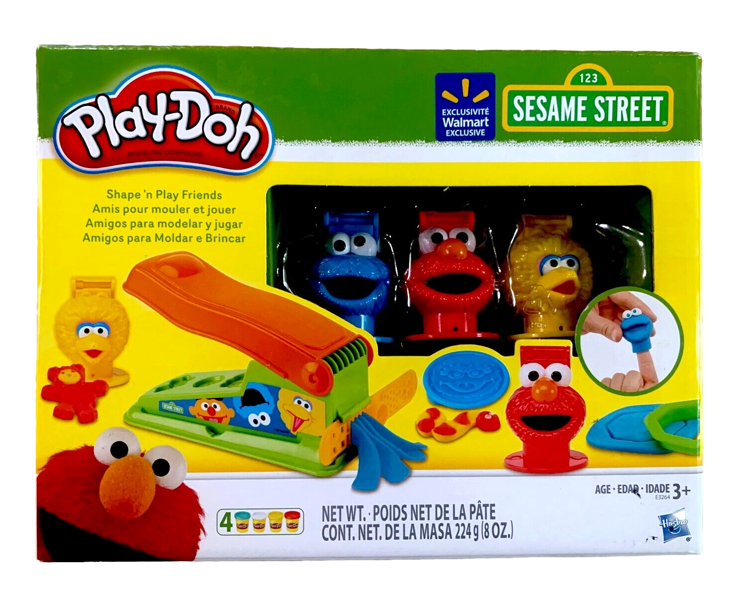 NEW Sesame Street Play-Doh Shape ‘n Play Friends Elmo, Cookie Monster & Big Bird
