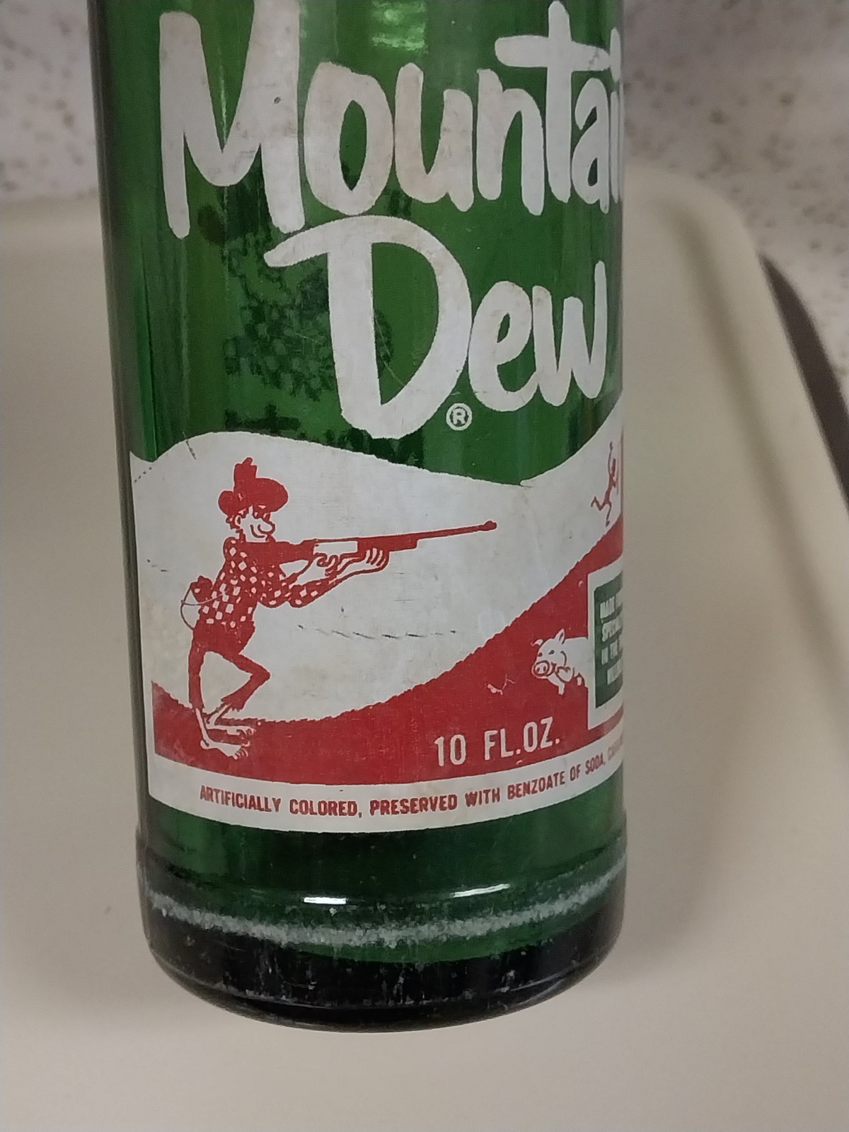 Vintage Mt. Dew Bottle 10 Oz 1960's