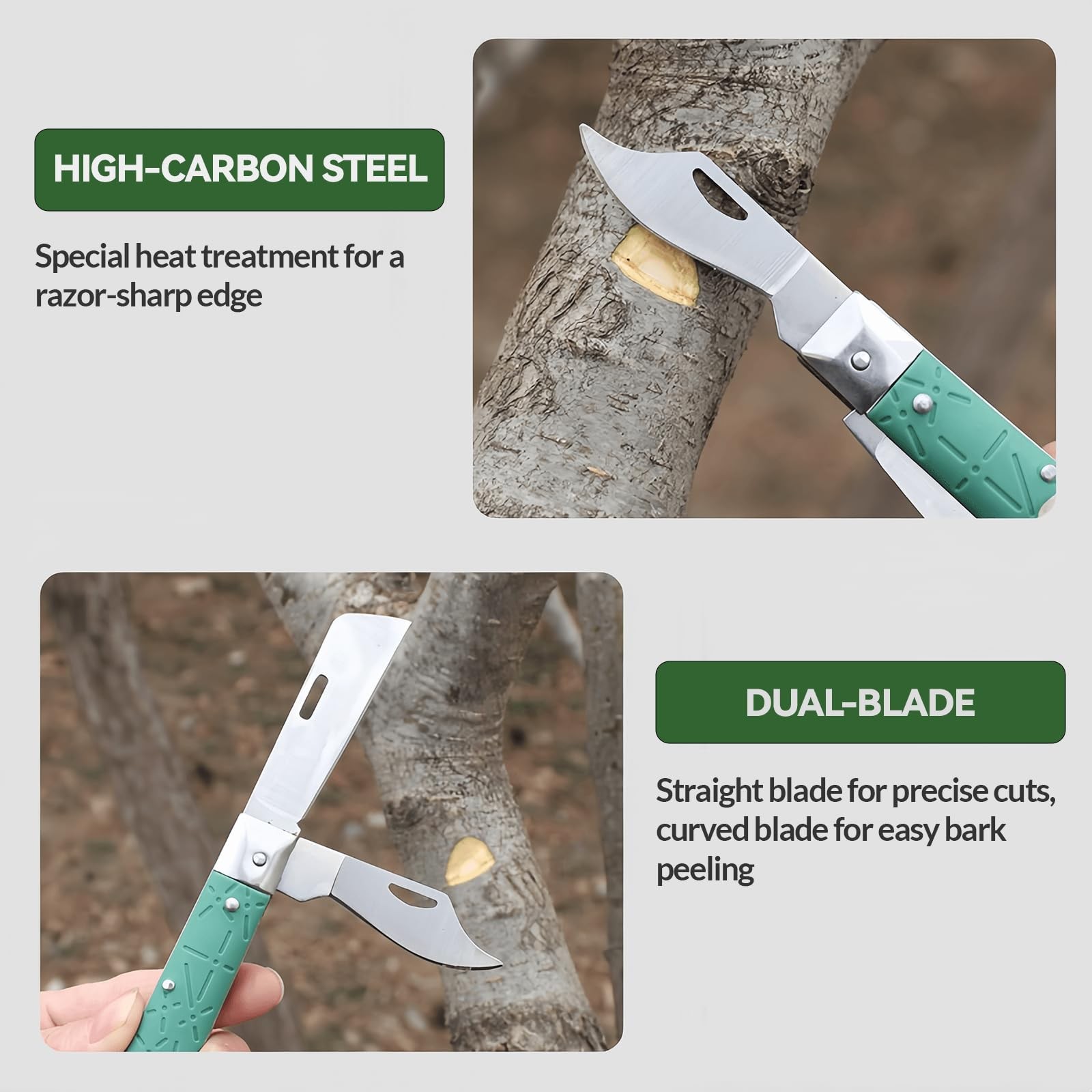 Grafting Knife, COMKIT Professional Foldable Double Blades Graft Knife, Fruit...