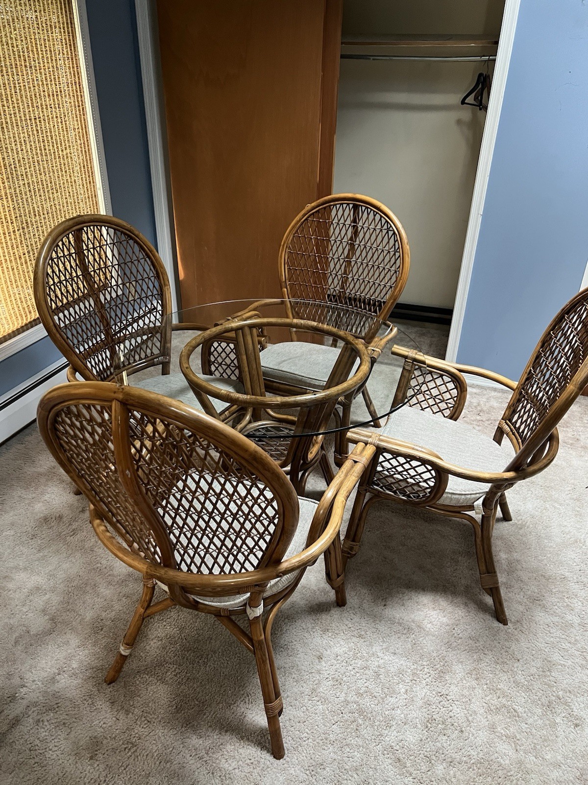Coastal Island Style Glass Table Set