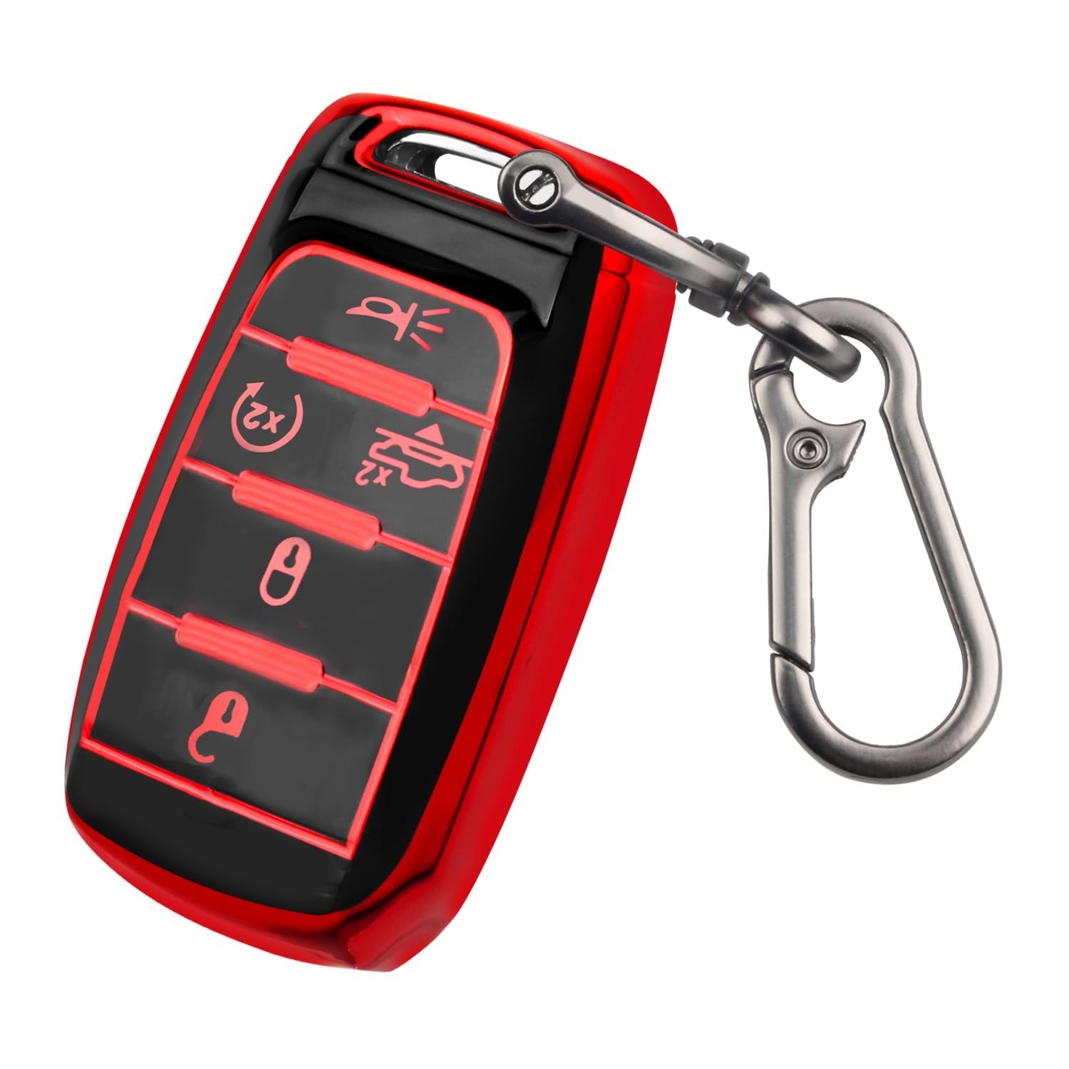 QBUC for Dodge Key Fob Cover, Fits for Dodge RAM 1500 2500 3500 4-5 Buttons 2...