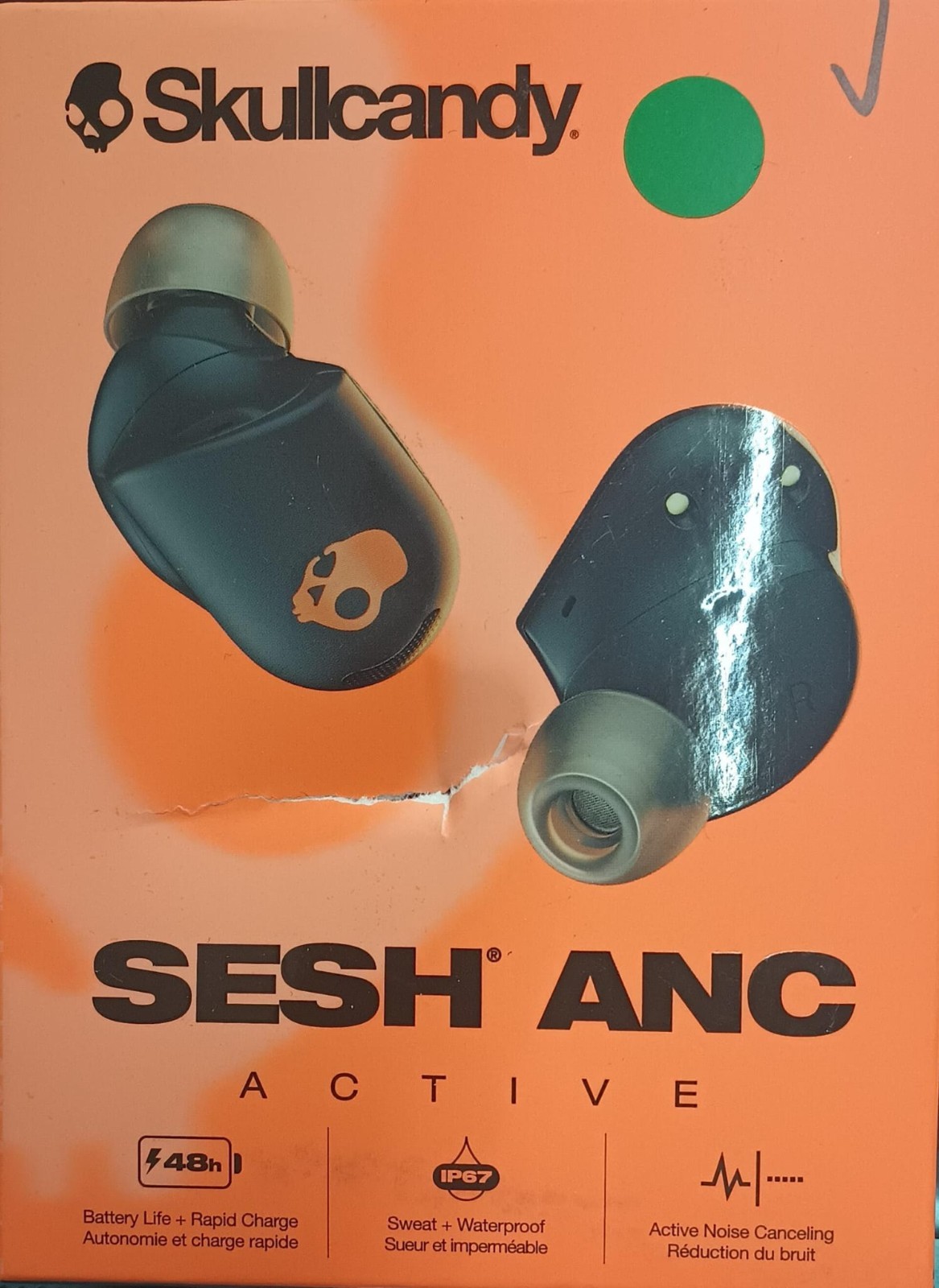 Skullcandy - Sesh ANC Active Noise Canceling True Wireless Earbuds - Black