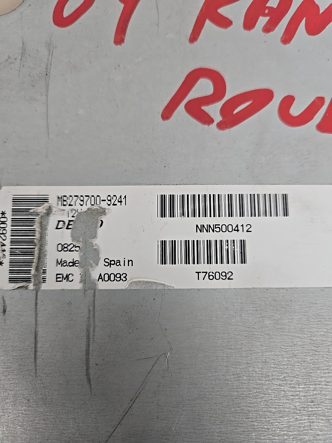 06-09 RANGE ROVER 4.2L NNN500412 ENGINE CONTROL MODULE ECU ECM PCM OEM UNIT