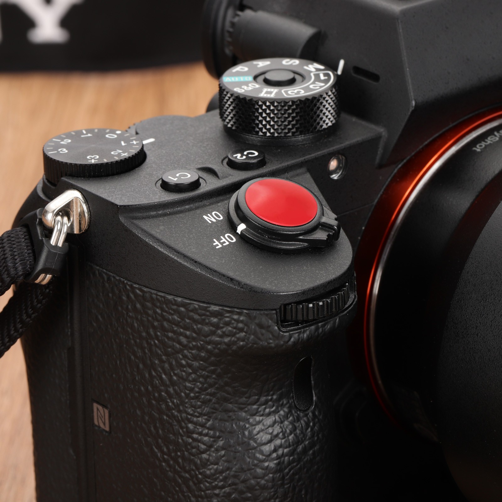 Camera Shutter Button, 10mm Convex Surface Shutter Release Button Dark Red