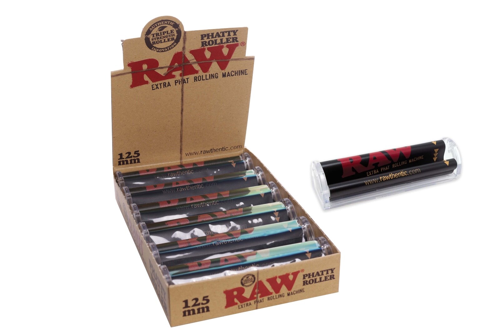 Raw Extra Phatty Rolling Machine 125 mm Box / 6pcs