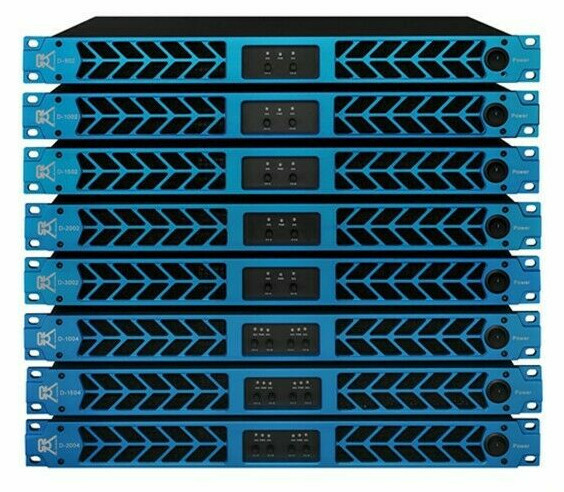 CVR Audio D-3302 BLUE Professional 2-Channel Class D One Space Power Amplifier