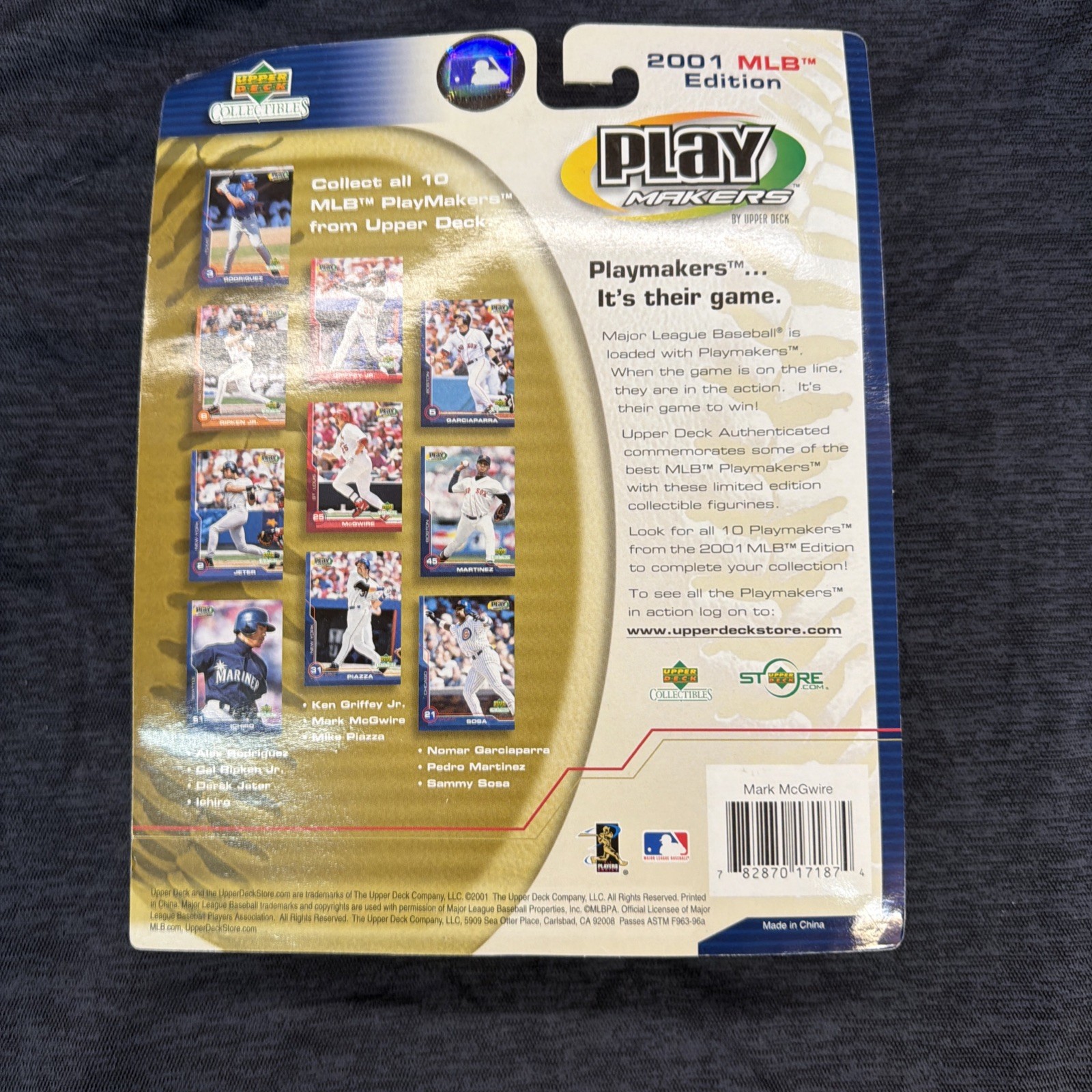 2001 Mark McGwire Playmakers Bobblehead With Card Inside Never Opened