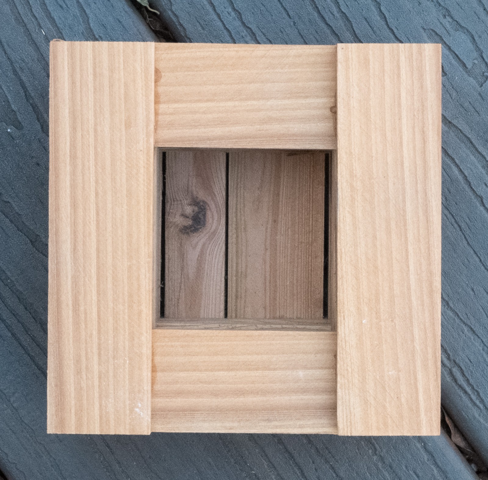 Handmade Mini Louisiana Baldcypress Square Hanging Basket - Orchid Planter