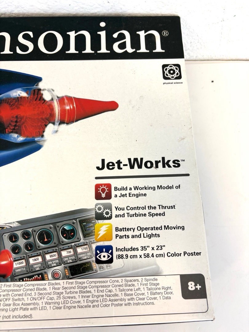 Smithsonian Jet Works Model Kit Working Jet Engine Model #944982 Sealed Complete