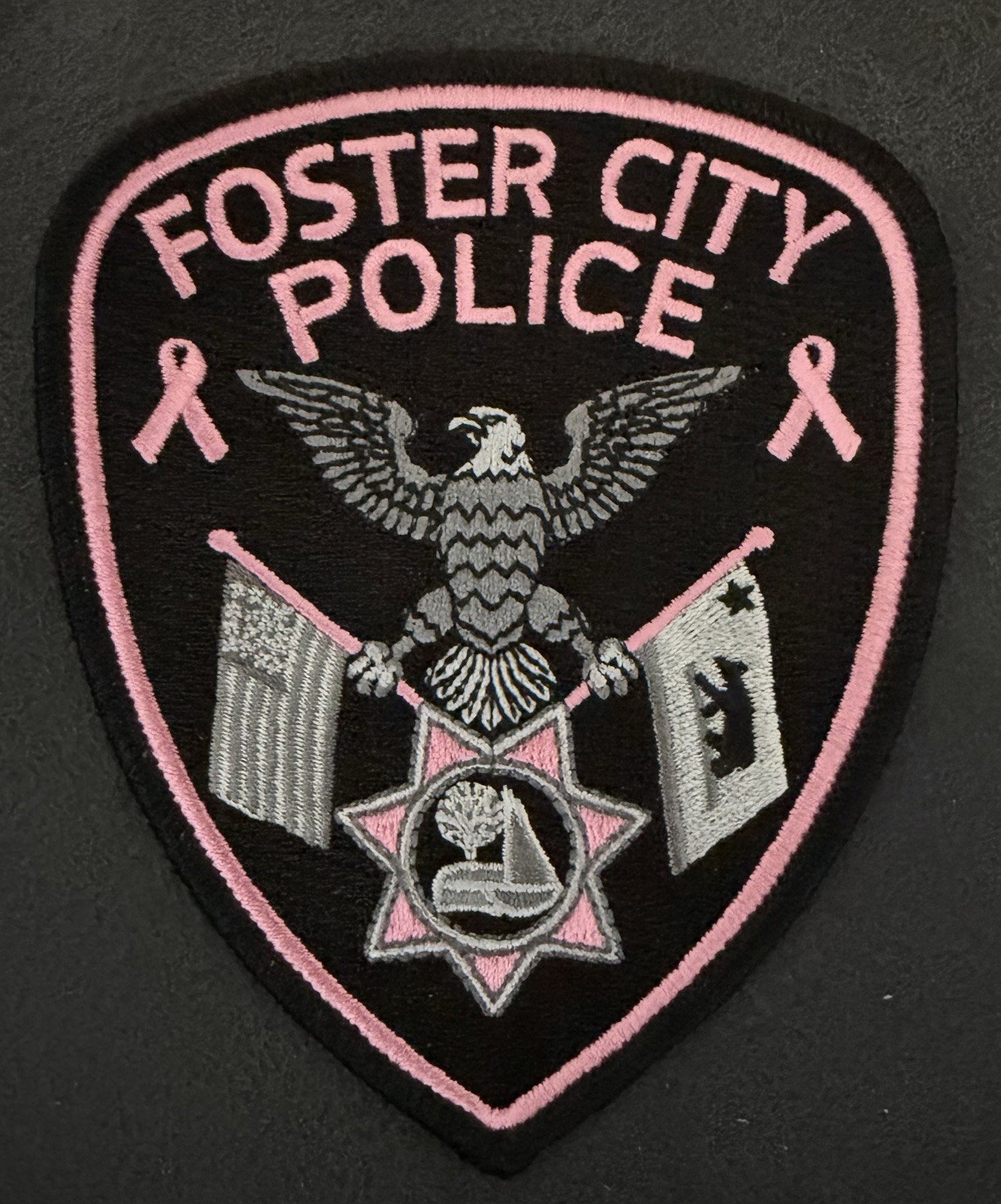 California Pink Police Patch. Foster City