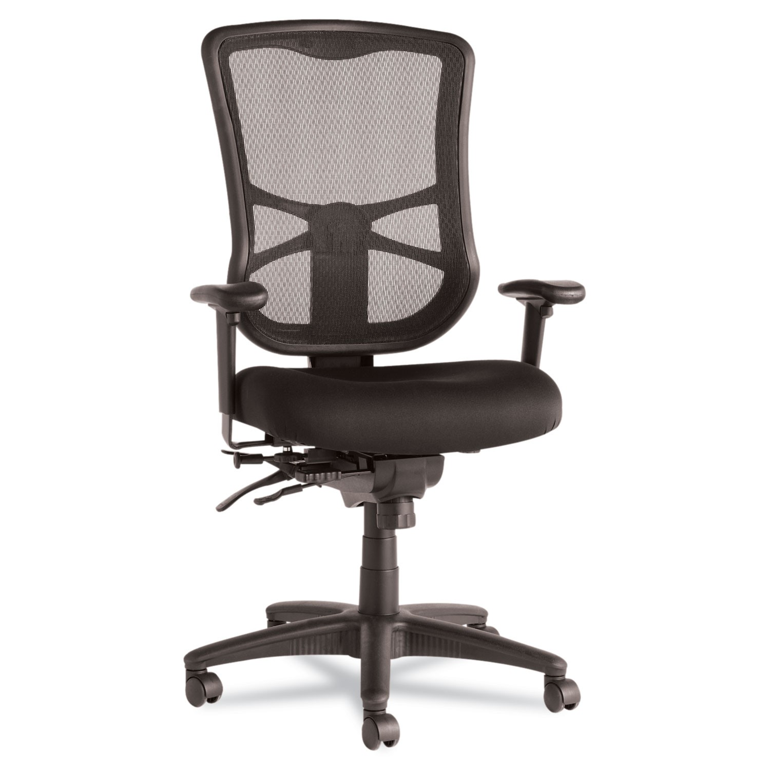 Alera Elusion Series Mesh High-Back Multifunction Chair 275lb Cap Black