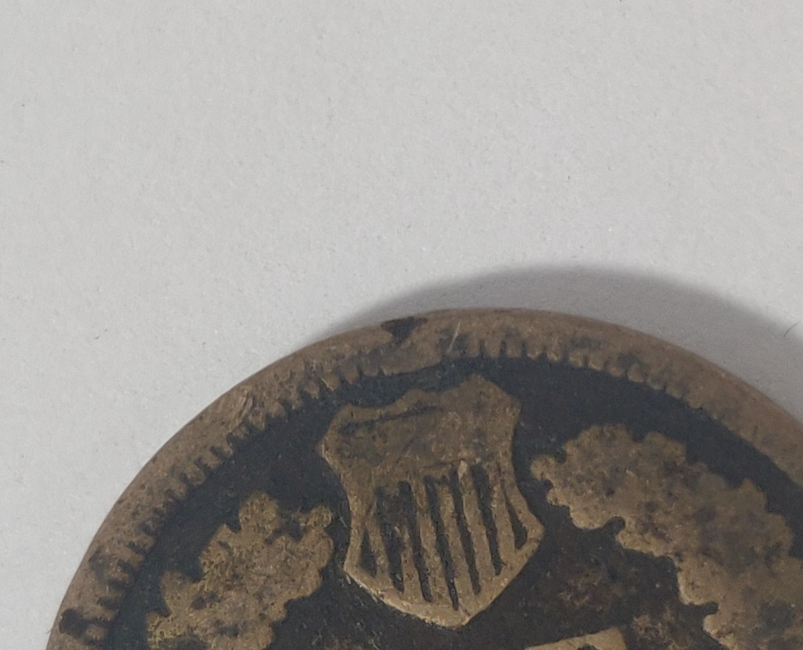 1863 INDIAN HEAD CENT WITH RIM DINGS