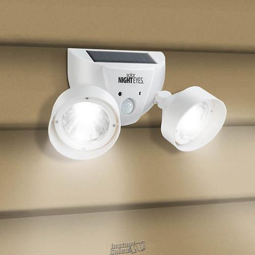 Ideaworks-Night Eyes Solar Security Light/Alarm White 70-Decibel Siren Motion