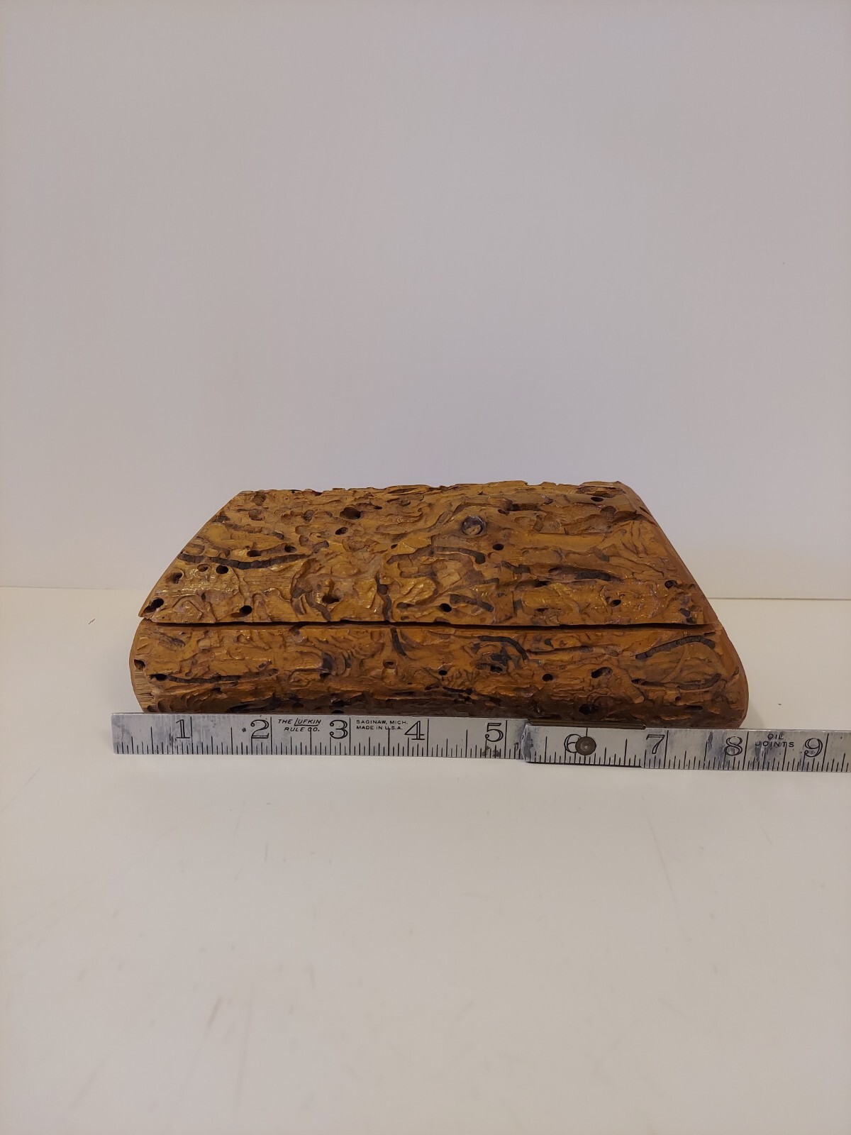 Unique Handmade Wormwood Trinket Box Hinged Lid