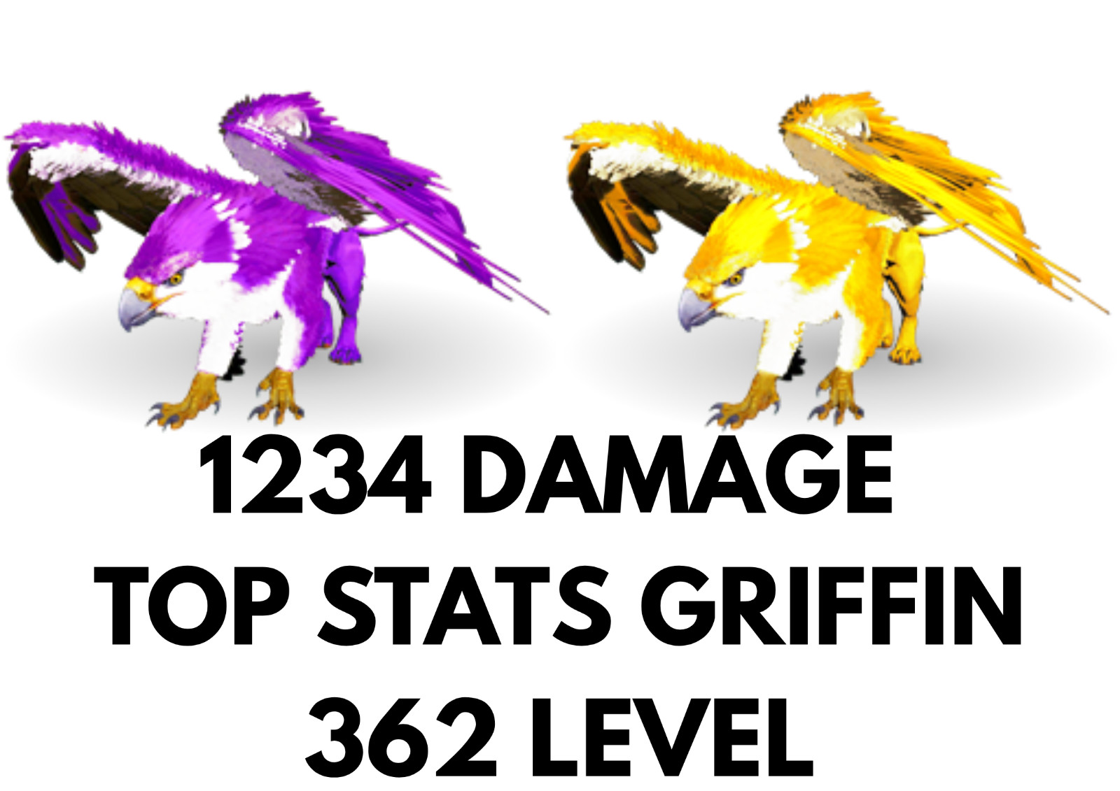 Griffin 1234 DMG TOP STATS Clone Ark Survival Ascended Official PVE