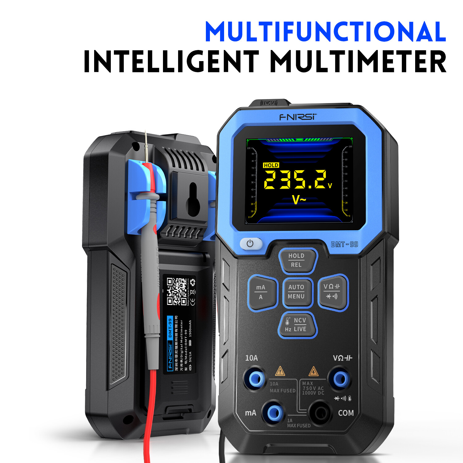FNIRSI DMT-99 TFT Digital Multimeter DIY Interface 10000 Counts Auto-Ranging New