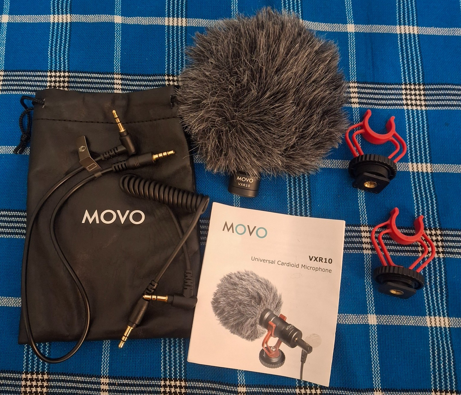Movo VXR10 Universal Shotgun Cardioid Microphone w/ Shock Mount & Windshield Mic