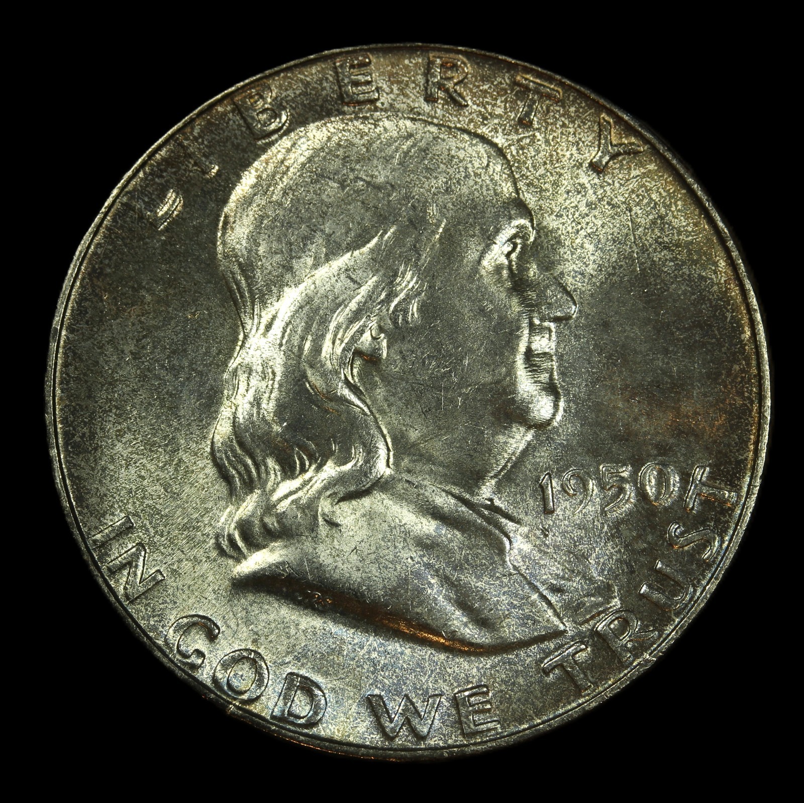 1950 50C Franklin Half Dollar- Semi Key Date- Brilliant Uncirculated- SMH-2305