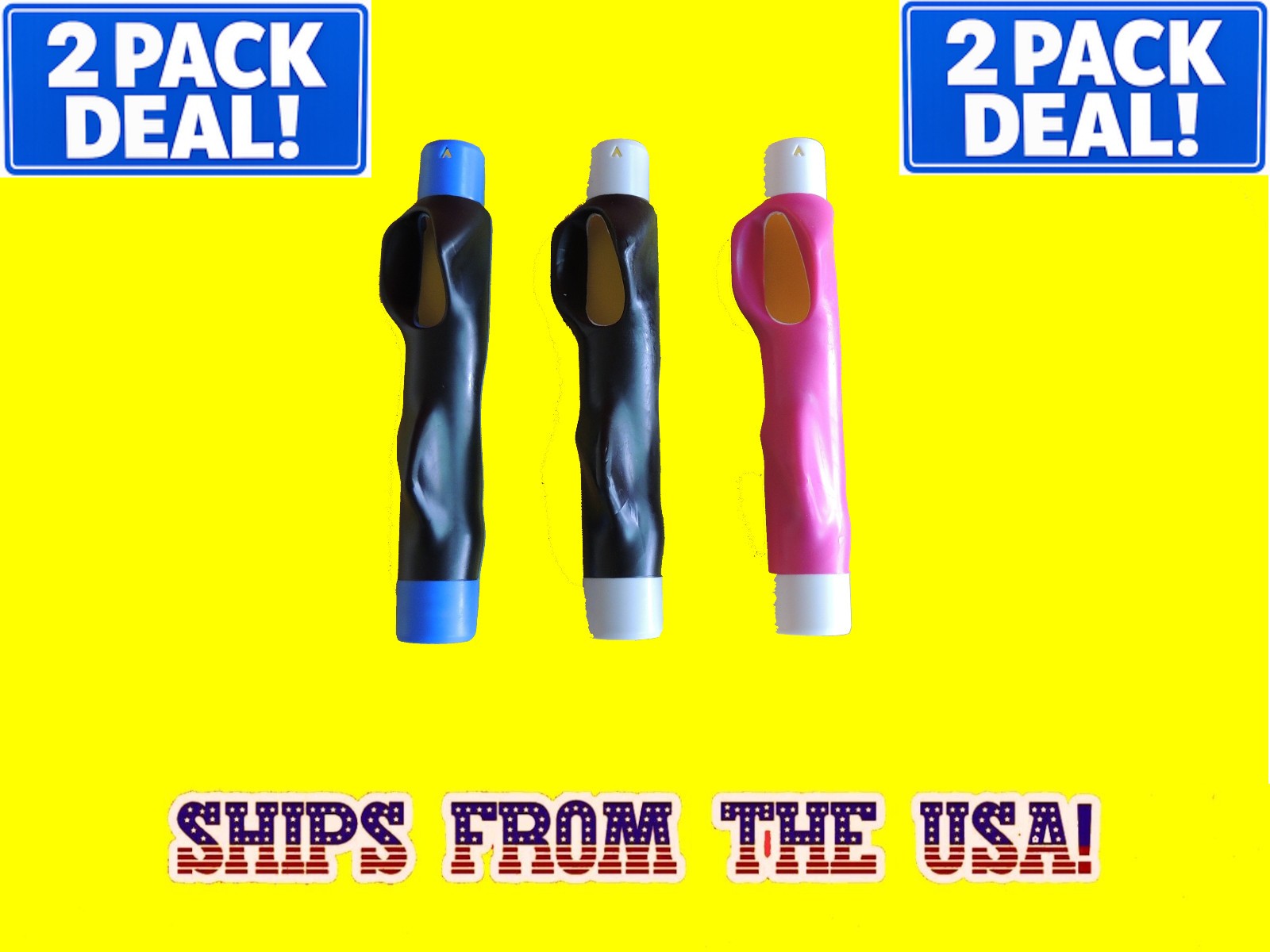 2 Pcs Right Handed Golf Grip Trainer - Swing Aid Club Attachment - 2 PACK