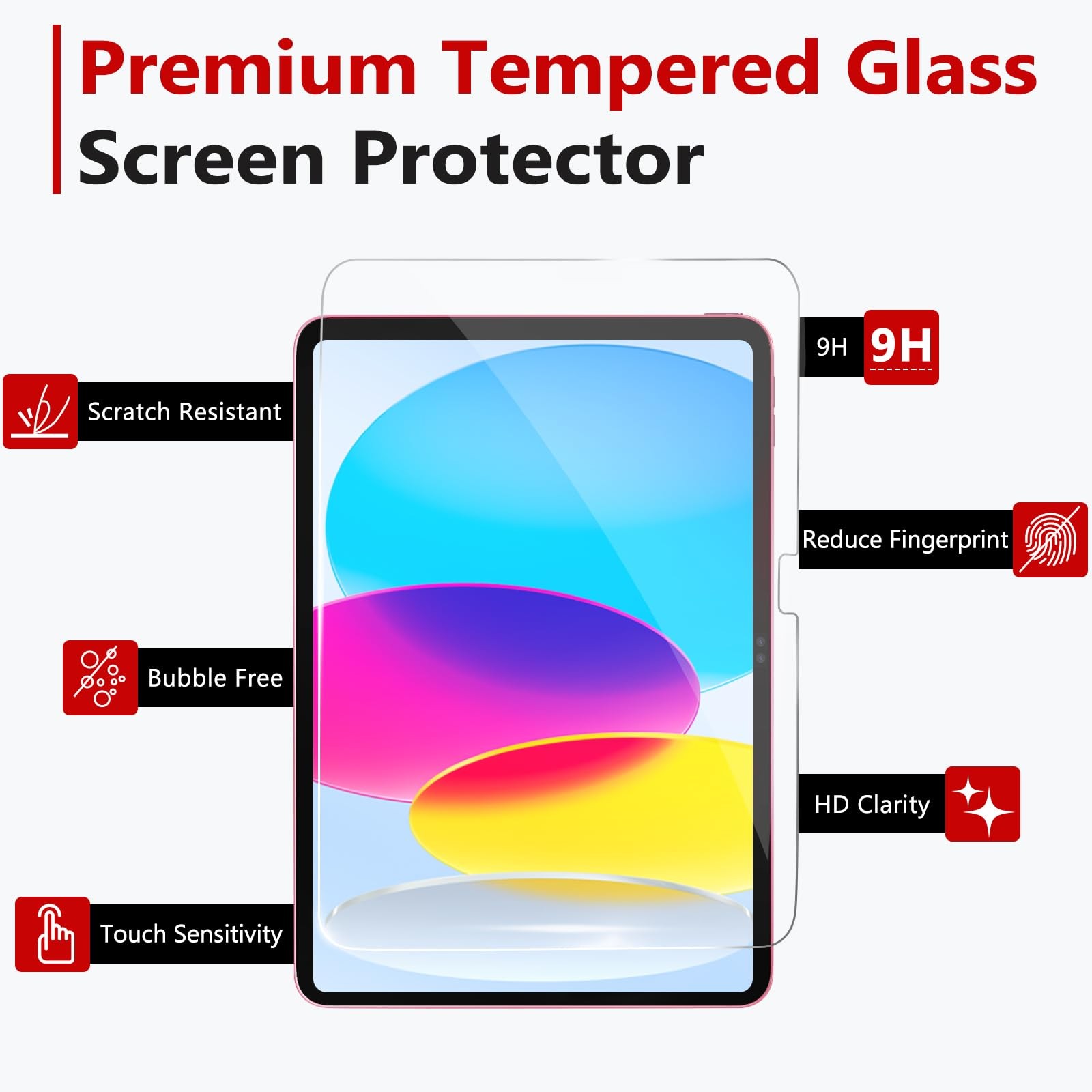 Screen Protector Compatible with iPad A16 11th/10th Generation 11/10.9 Inch, ...