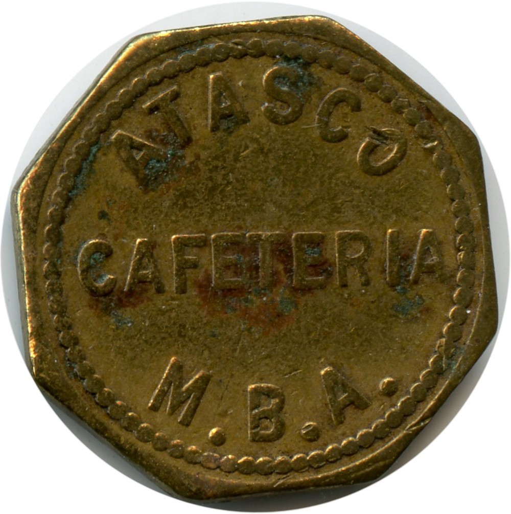 Bridgeport, Connecticut CT Atasco Cafeteria Maverick Good For 5¢ Trade Token 2