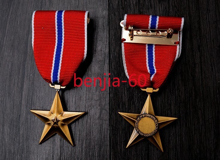 WW2 US Bronze Star Medal Pin Ribbon Badge WWII USA Army Military Award Insignia