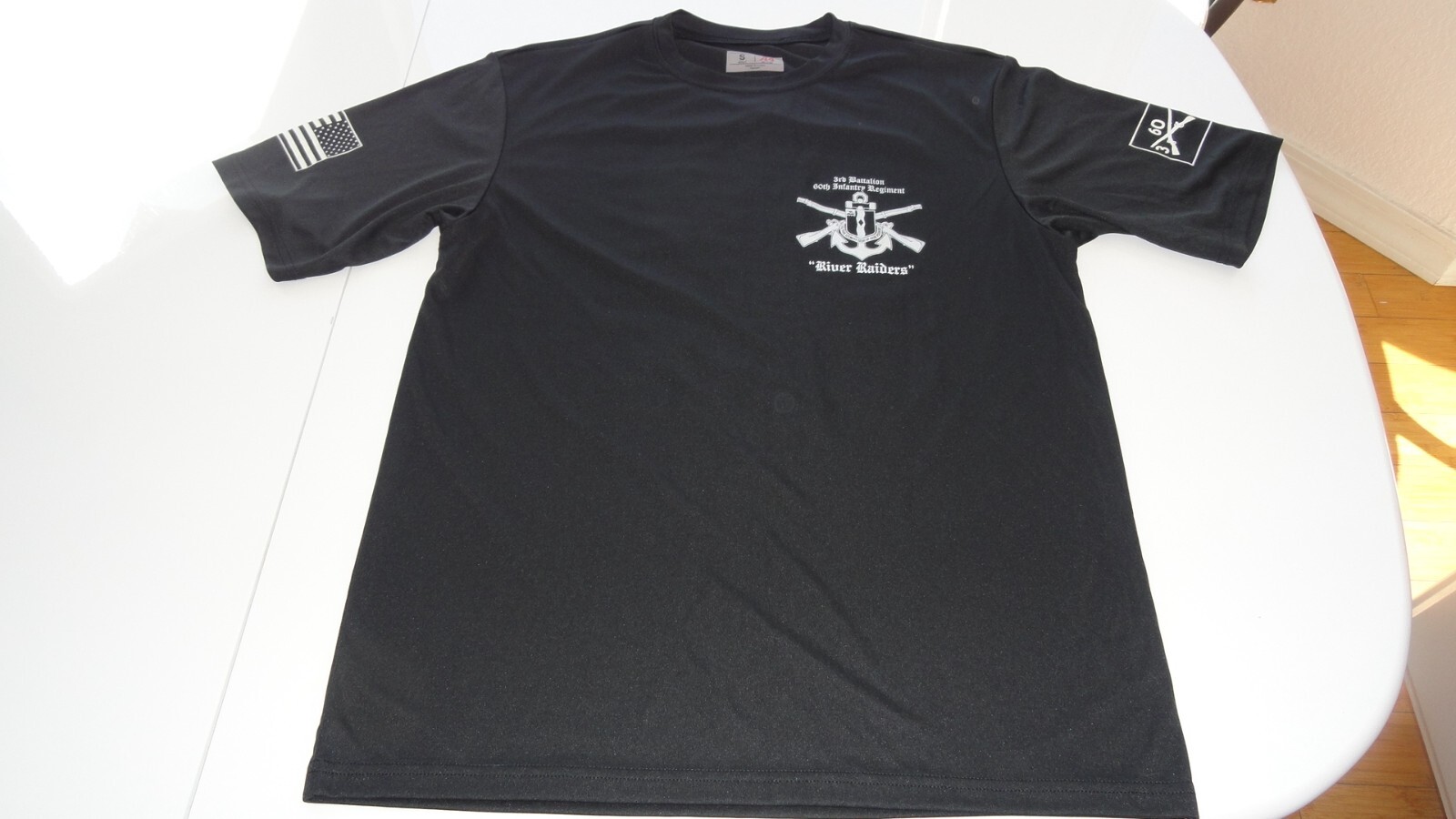 DISCONTINUED 3RD BATTALION 60TH INFANTRY REGIMENT 3-60 BLACK UNIT SHIRT SMALL