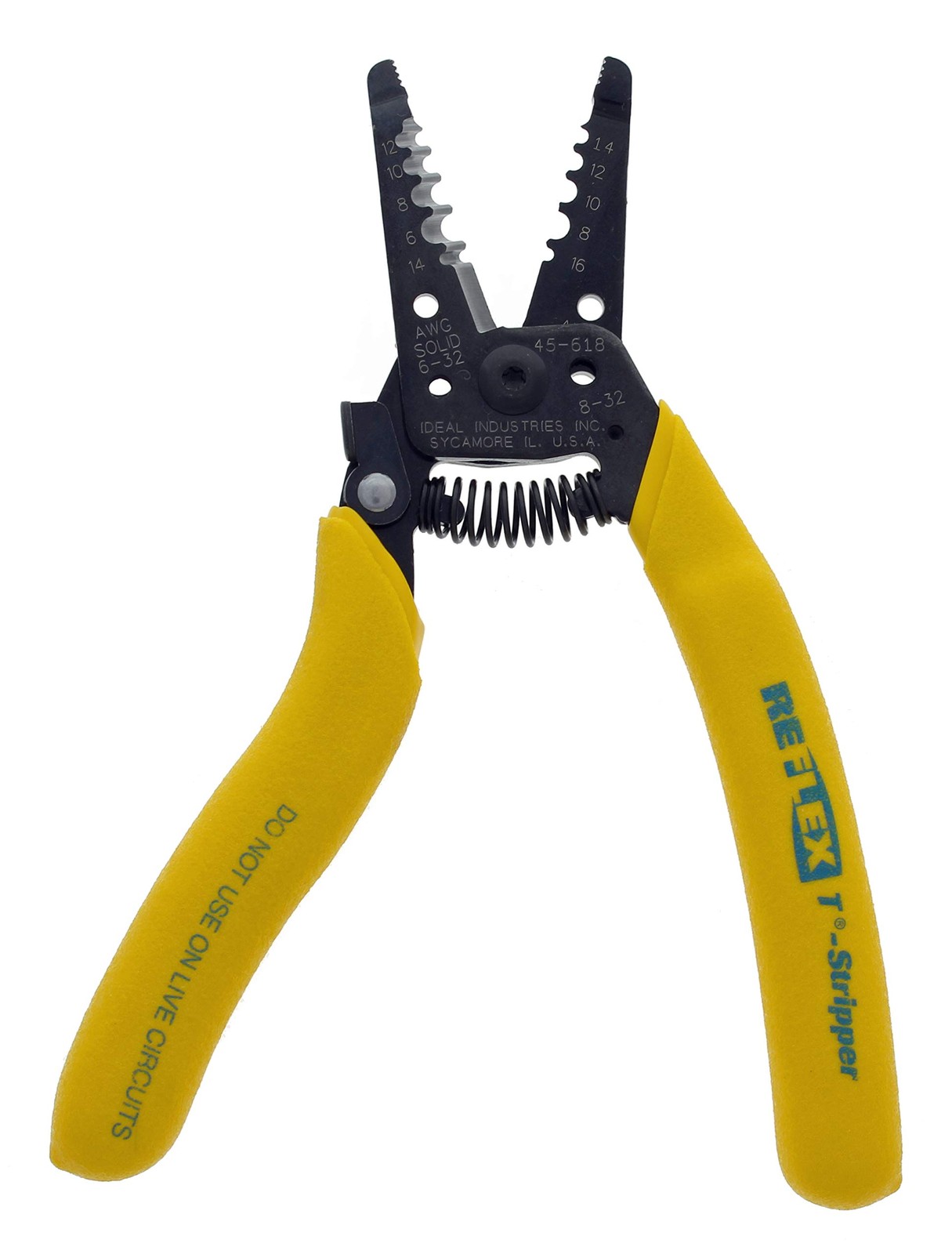 IDEAL Electrical 45-618 Reflex™ Super T®-Stripper - 8-116 AWG, Yellow, Wire