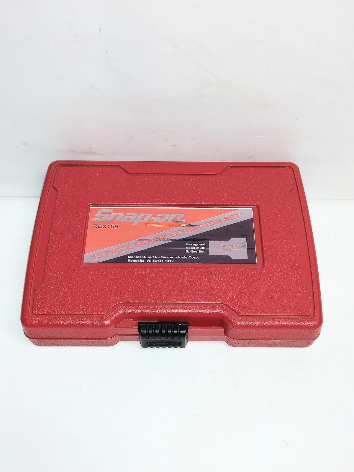 Snap-on Empty Case 15 Pc Screw Extractor Set (Hex Head Multi Spline) REX15B