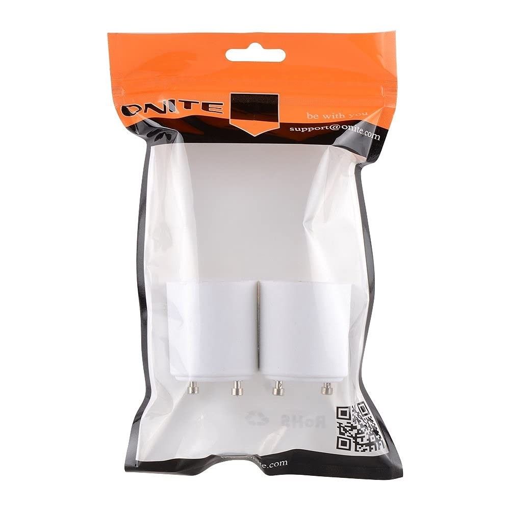 GU24 to E27/E26 Bulb Adapter 2-Pack - Safe, Durable, Easy Installation