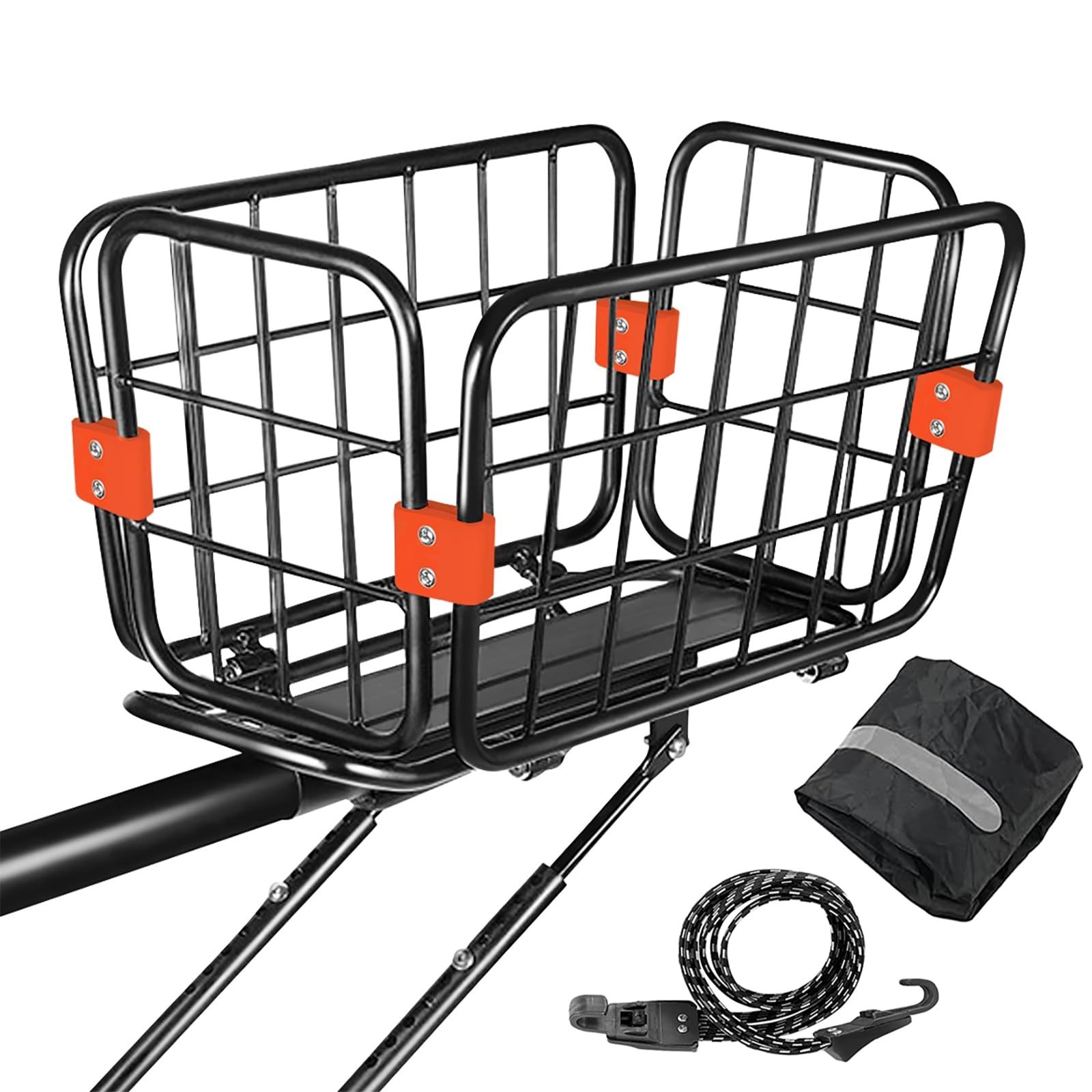 Rear Bike Rack with Basket, Aluminum Alloy Bike Back Rack, Universal Bicycle ...