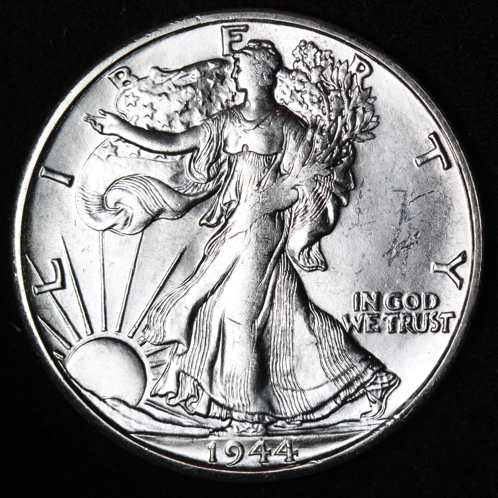 1944-S Walking Liberty Half Dollar GEM BU UNCIRCULATED MS E734 TLM