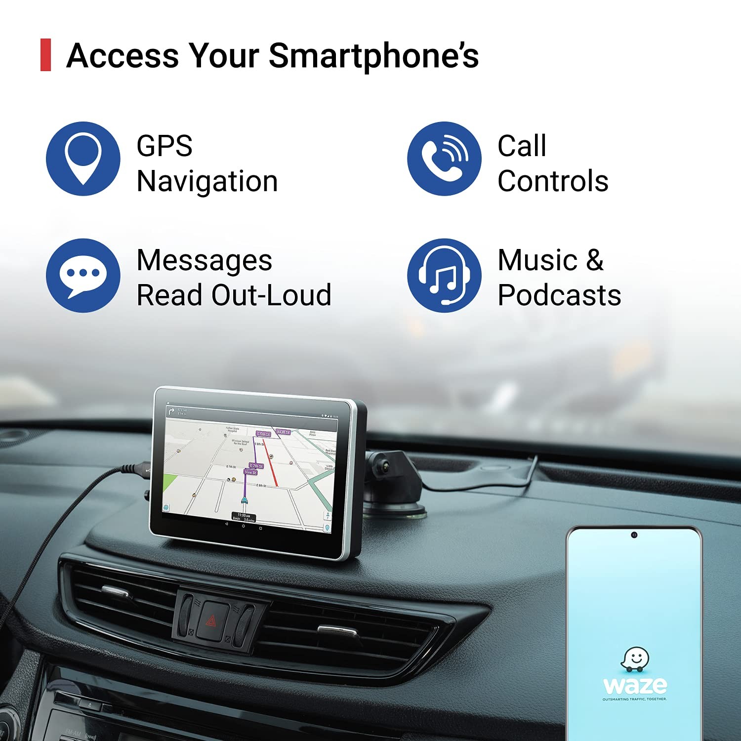 Car and Driver INTELLIDASH CAD-DU900 7'' IPS Touchscreen CarPlay Android Auto