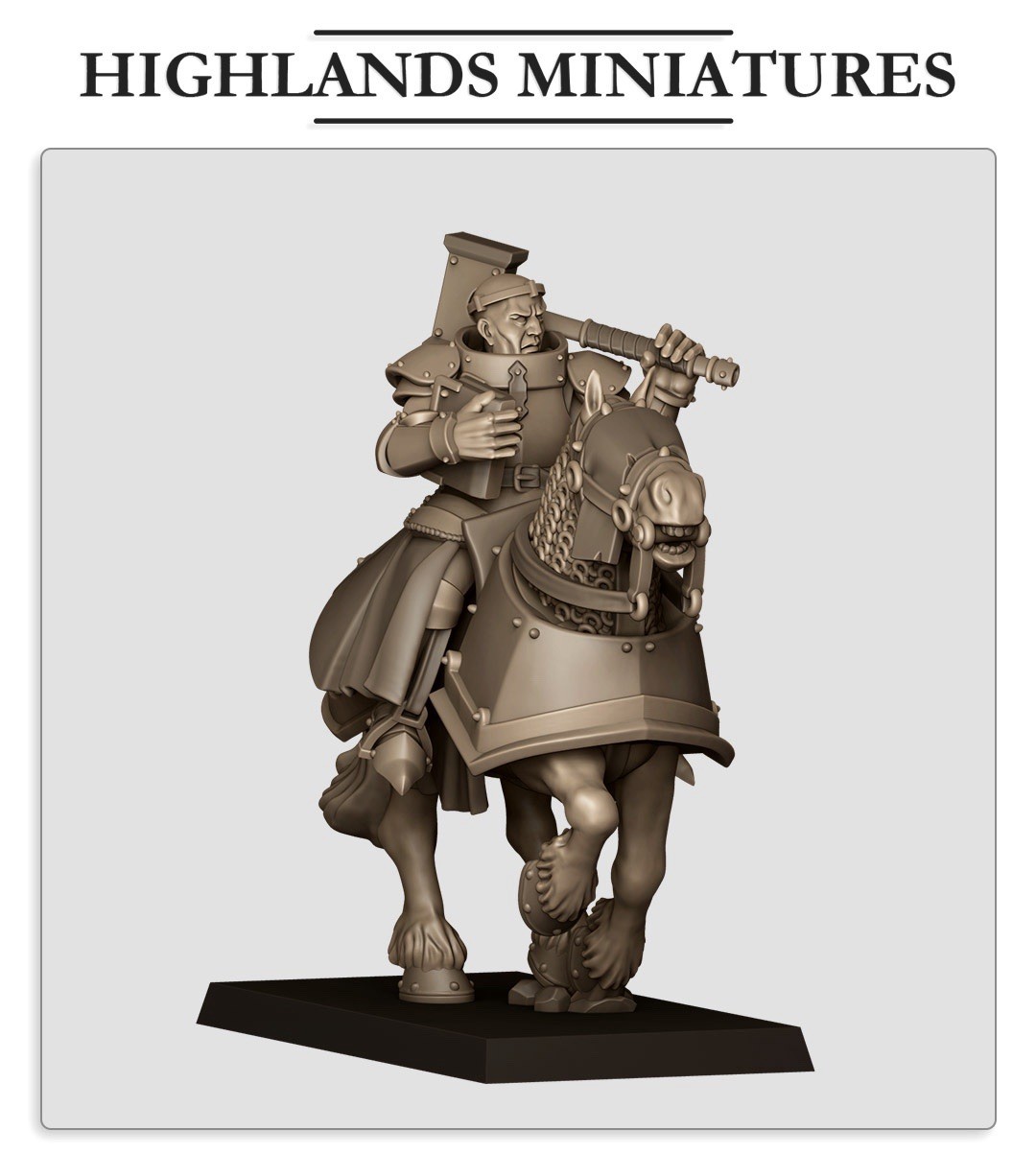 Mounted Sunland Battle Priest, Highlands Miniatures, Empire Of Sunland
