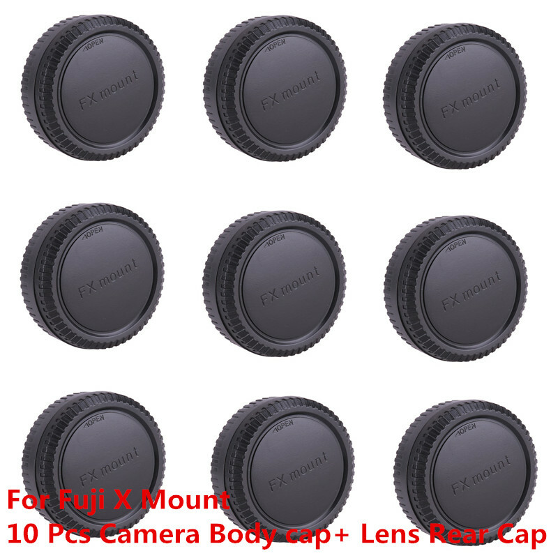 10 X Mount Lens Rear Cap Back Cover + Camera Body Cap Cover for Fuji Fujifilm X