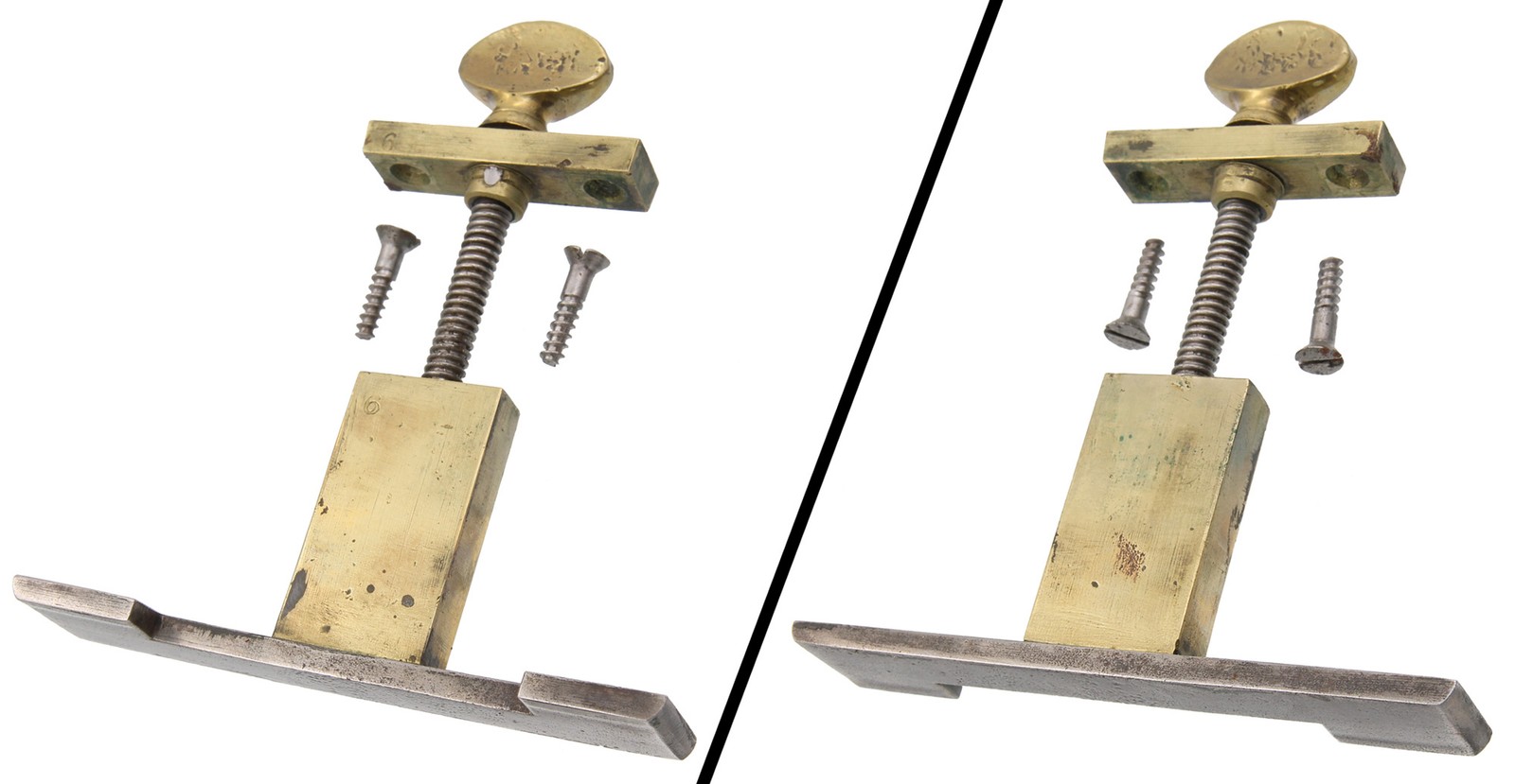 Orig. Depth Stop for John Veit Plow Plane - w/ Original Screws - mjdtoolparts