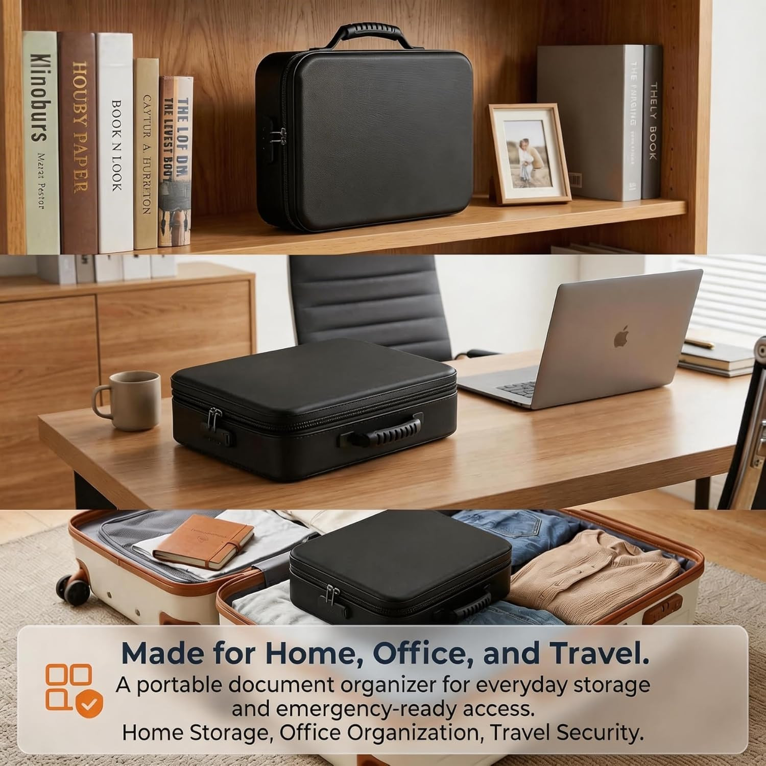 Fireproof Document Box with Lock 5200F Fire & Water Resistant Safe Storage