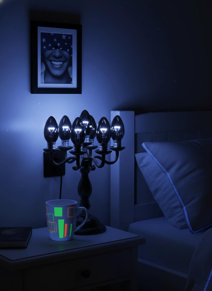 Black Color Party Mini Night Light Bulb 6PC