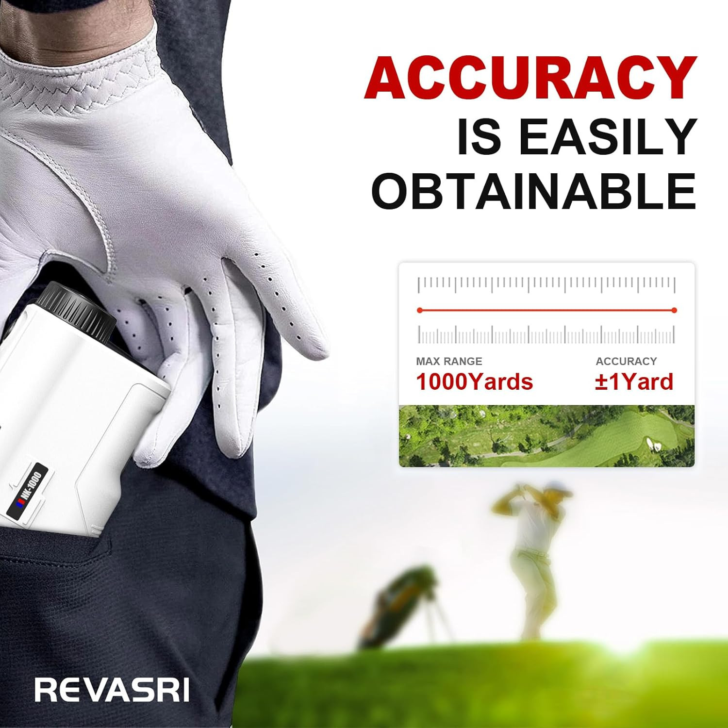 Golf Rangefinder with Slope and Pin Lock Vibration, External Slope Switch for Go