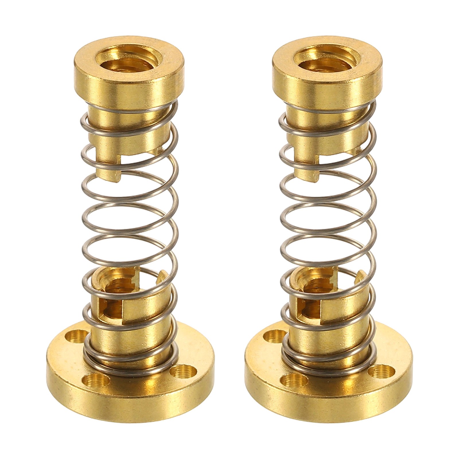 2Pcs Anti Backlash Spring Loaded Nut(2mm Pitch, 2 Start, 4mm Lead, 3.5mm Holes)
